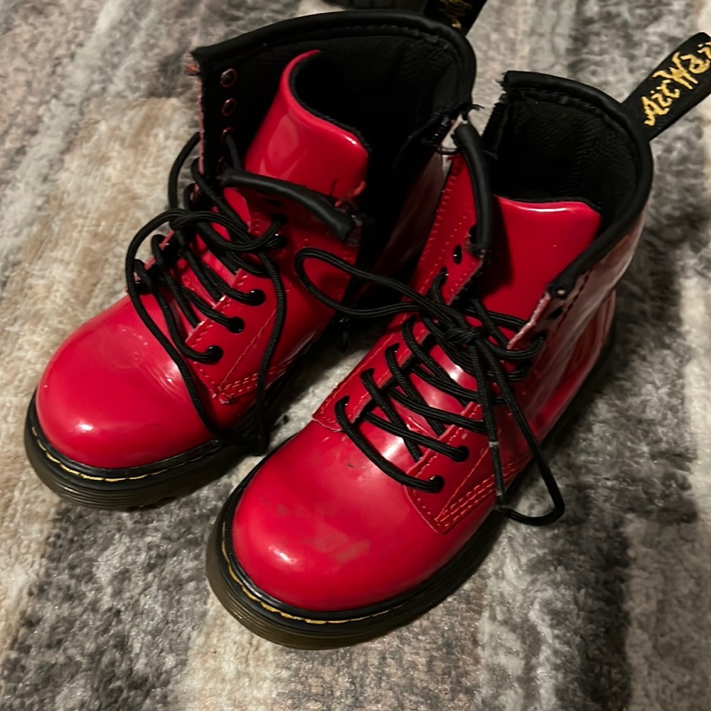 Red Dr. Marten Boots